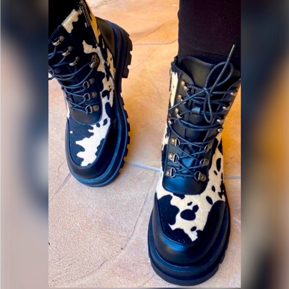 Cow Print Boots 🥾